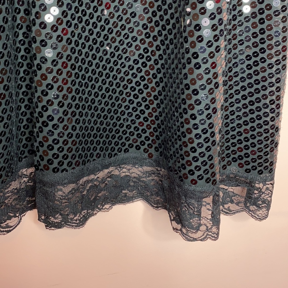 Express Black Sequin Mini Dress - Picture 2 of 7